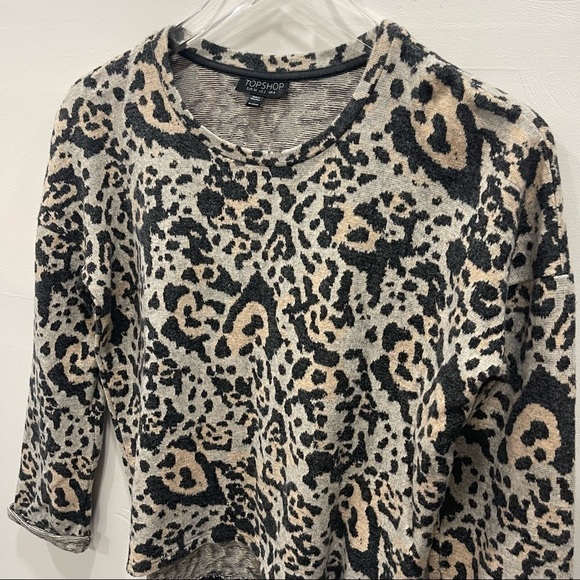 Topshop Brushed Leopard Print Sweater - Picture 4 of 10